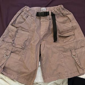 BDG mauve rory cargo shorts